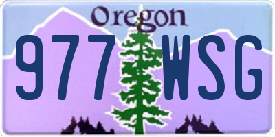 OR license plate 977WSG
