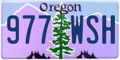 OR license plate 977WSH