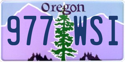 OR license plate 977WSI
