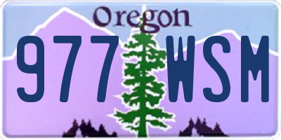 OR license plate 977WSM