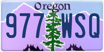 OR license plate 977WSQ