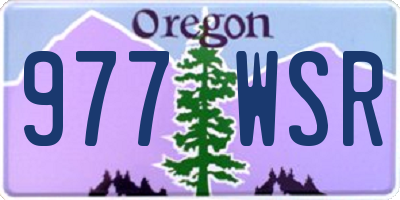 OR license plate 977WSR