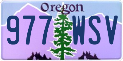 OR license plate 977WSV