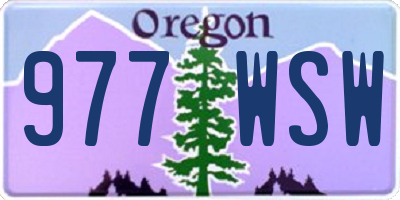 OR license plate 977WSW