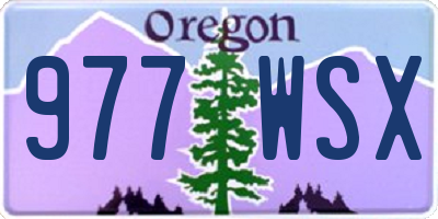 OR license plate 977WSX