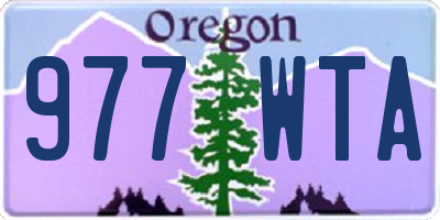 OR license plate 977WTA