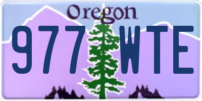 OR license plate 977WTE