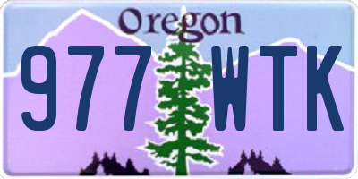 OR license plate 977WTK