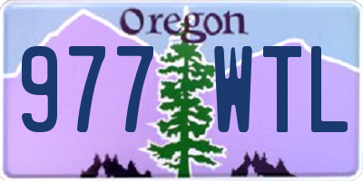 OR license plate 977WTL