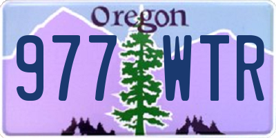 OR license plate 977WTR