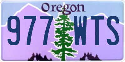 OR license plate 977WTS