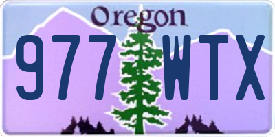 OR license plate 977WTX