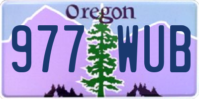 OR license plate 977WUB