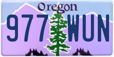 OR license plate 977WUN