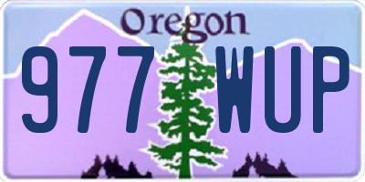 OR license plate 977WUP