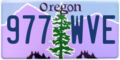 OR license plate 977WVE