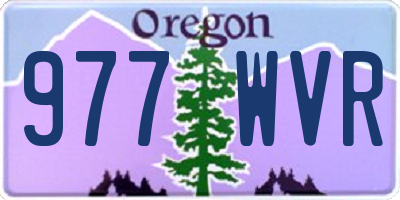 OR license plate 977WVR