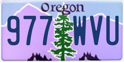 OR license plate 977WVU