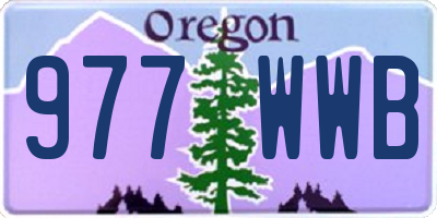 OR license plate 977WWB