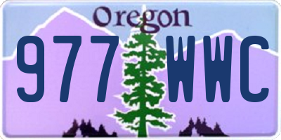 OR license plate 977WWC