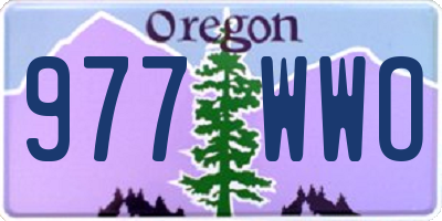 OR license plate 977WWO