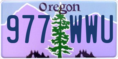 OR license plate 977WWU