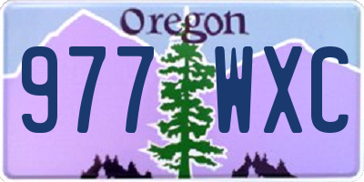 OR license plate 977WXC