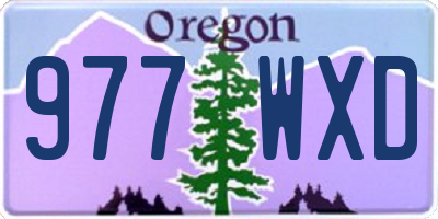 OR license plate 977WXD