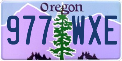 OR license plate 977WXE