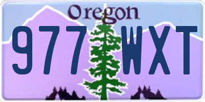 OR license plate 977WXT