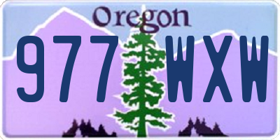 OR license plate 977WXW