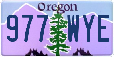 OR license plate 977WYE