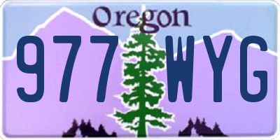 OR license plate 977WYG