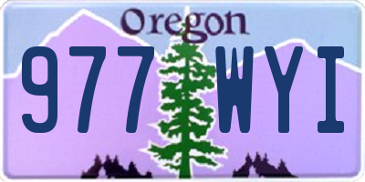 OR license plate 977WYI