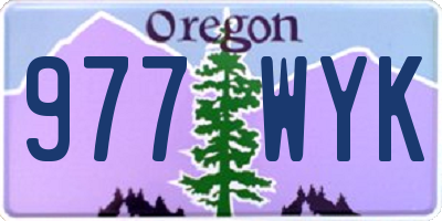 OR license plate 977WYK
