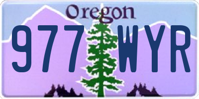OR license plate 977WYR