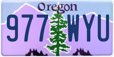OR license plate 977WYU