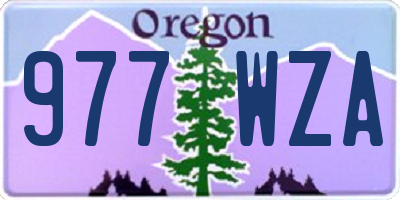 OR license plate 977WZA