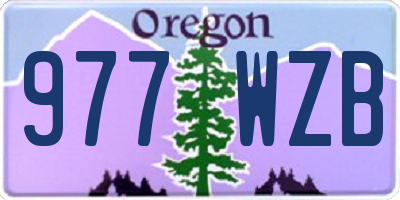 OR license plate 977WZB