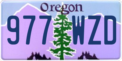 OR license plate 977WZD