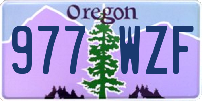 OR license plate 977WZF