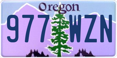 OR license plate 977WZN