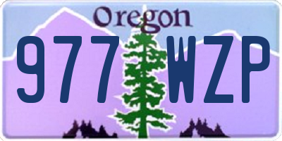 OR license plate 977WZP