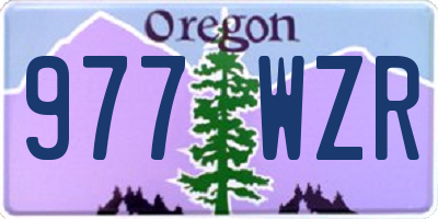 OR license plate 977WZR