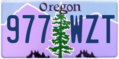 OR license plate 977WZT