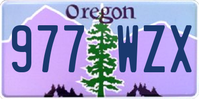OR license plate 977WZX