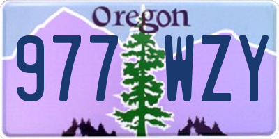 OR license plate 977WZY