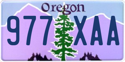 OR license plate 977XAA