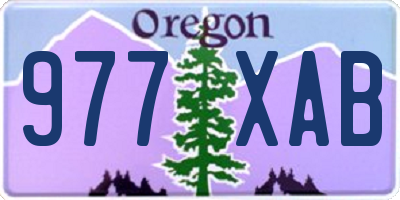 OR license plate 977XAB