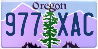 OR license plate 977XAC